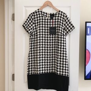 Cynthia Rowley houndstooth silk dress